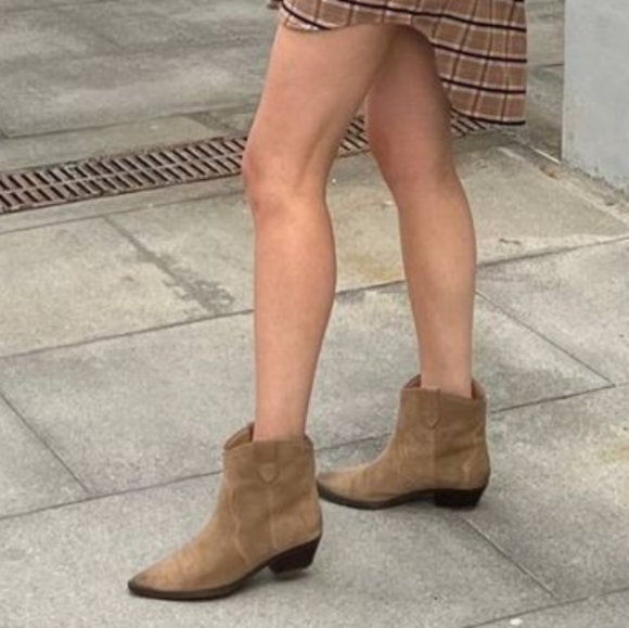 Isabel Marant Dewina Taupe Ankle Boots - Picture 1 of 9